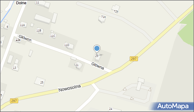 Podbrzezie Dolne, Główna, 23, mapa Podbrzezie Dolne