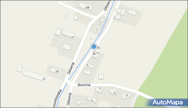 Podbrzezie Dolne, Główna, 5a, mapa Podbrzezie Dolne