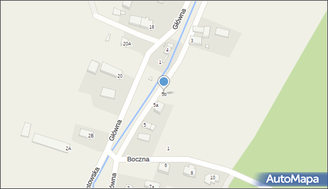 Podbrzezie Dolne, Główna, 5b, mapa Podbrzezie Dolne