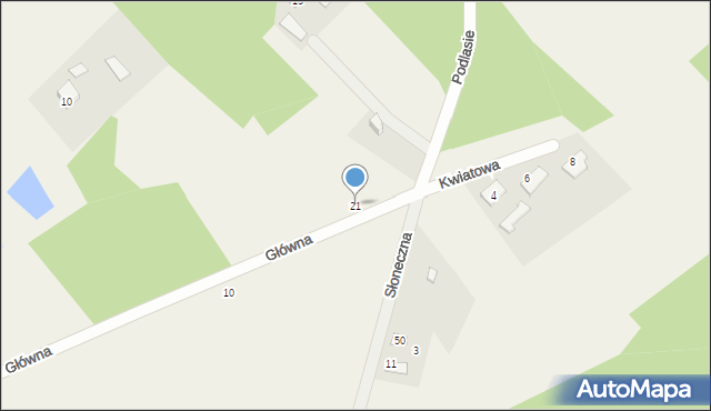 Podlasie, Główna, 21, mapa Podlasie