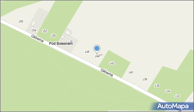 Podlesie, Główna, 144, mapa Podlesie