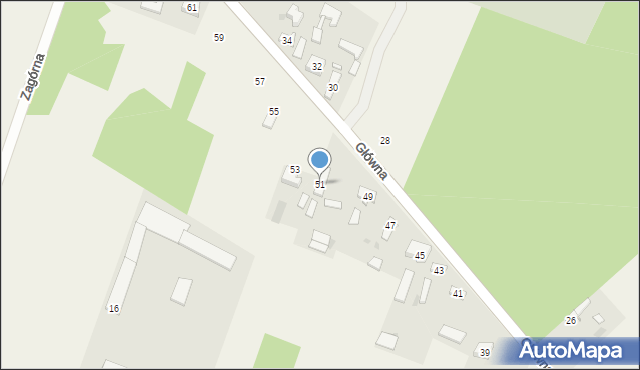 Podlesie, Główna, 51, mapa Podlesie