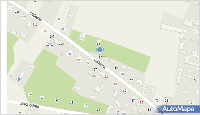 Podlesie, Główna, 82, mapa Podlesie