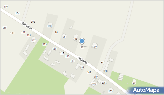 Podlesie, Główna, 92, mapa Podlesie