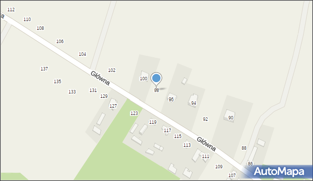 Podlesie, Główna, 98, mapa Podlesie