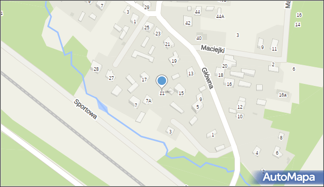 Pogorzel, Główna, 11, mapa Pogorzel