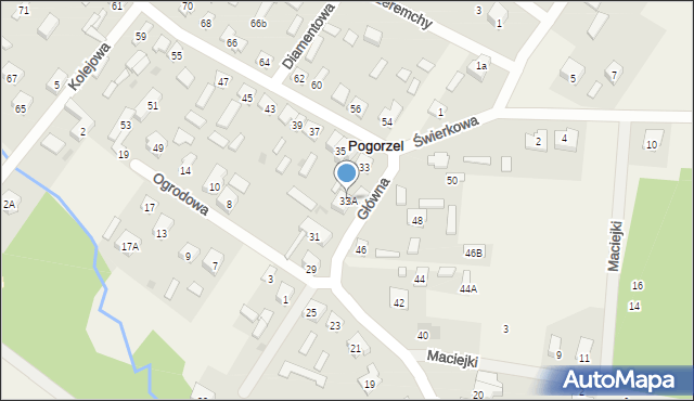 Pogorzel, Główna, 33A, mapa Pogorzel