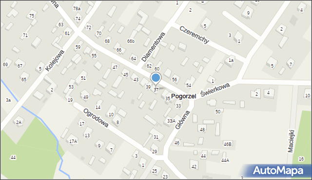 Pogorzel, Główna, 37, mapa Pogorzel