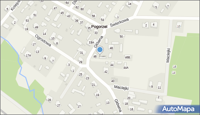 Pogorzel, Główna, 46A, mapa Pogorzel