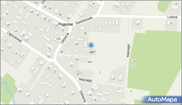 Pogorzel, Główna, 46B, mapa Pogorzel