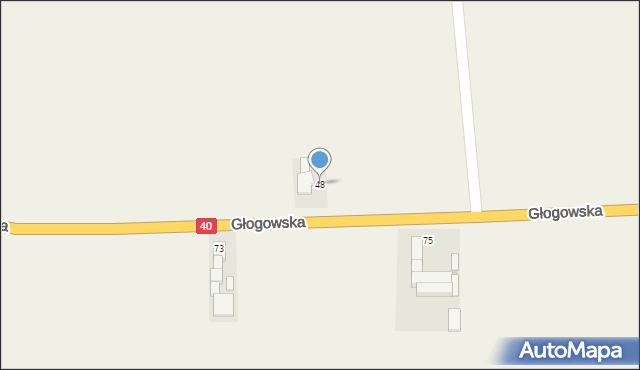 Pokrzywnica, Głogowska, 48, mapa Pokrzywnica