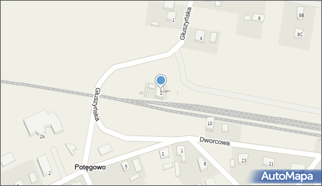 Potęgowo, Głuszyńska, 2, mapa Potęgowo