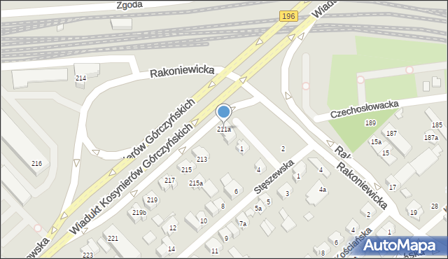 Poznań, Głogowska, 211a, mapa Poznania