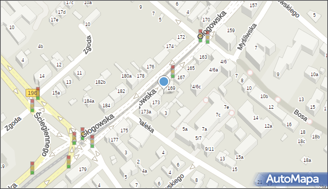 Poznań, Głogowska, 171, mapa Poznania