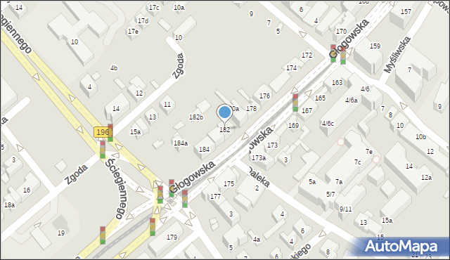 Poznań, Głogowska, 182, mapa Poznania