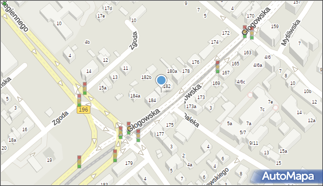 Poznań, Głogowska, 182a, mapa Poznania