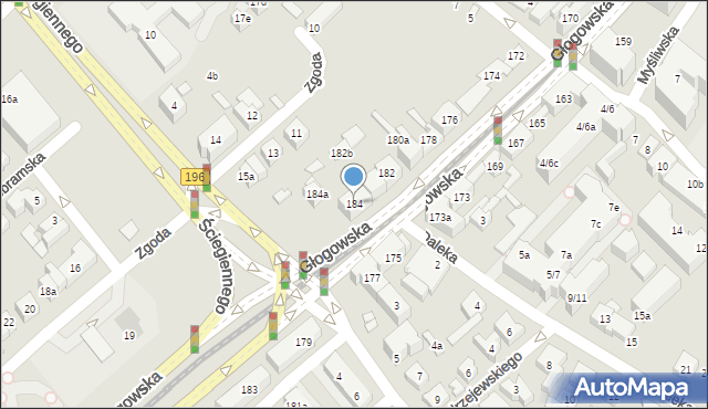 Poznań, Głogowska, 184, mapa Poznania