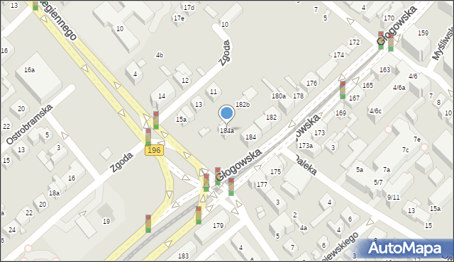 Poznań, Głogowska, 184a, mapa Poznania