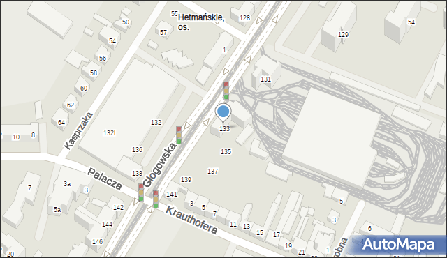 Poznań, Głogowska, 133, mapa Poznania