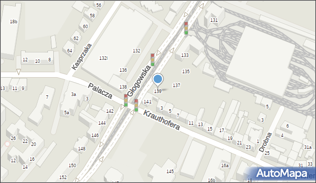 Poznań, Głogowska, 139, mapa Poznania