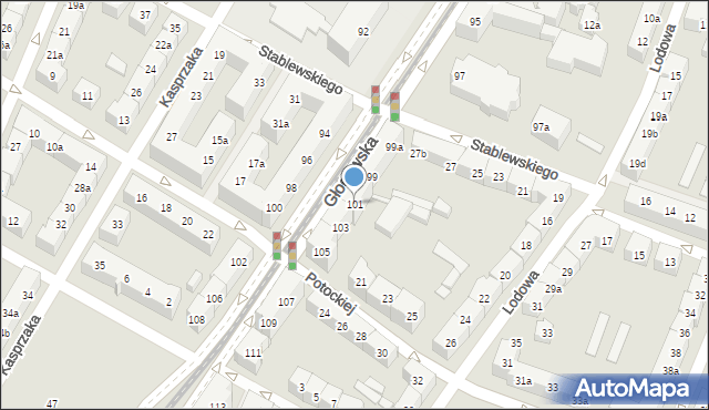 Poznań, Głogowska, 101, mapa Poznania