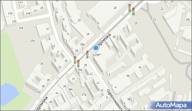 Poznań, Głogowska, 31/33, mapa Poznania