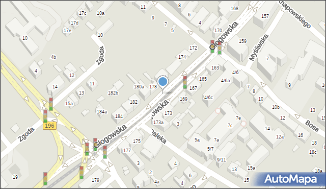 Poznań, Głogowska, 9, mapa Poznania