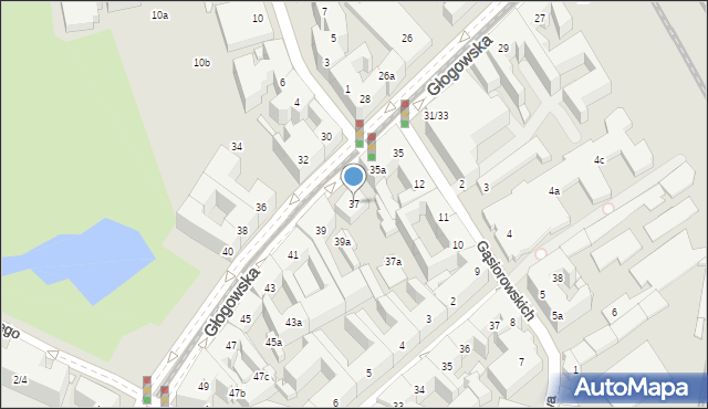 Poznań, Głogowska, 37, mapa Poznania