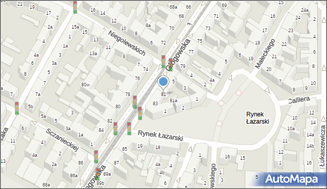 Poznań, Głogowska, 81, mapa Poznania