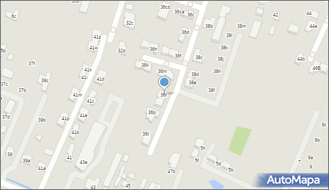 Poznań, Glebowa, 36r, mapa Poznania