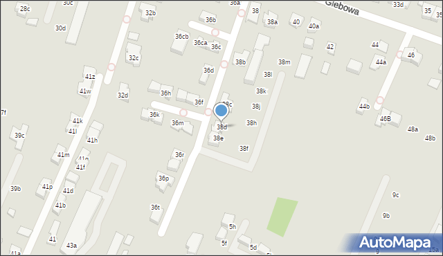 Poznań, Glebowa, 38d, mapa Poznania