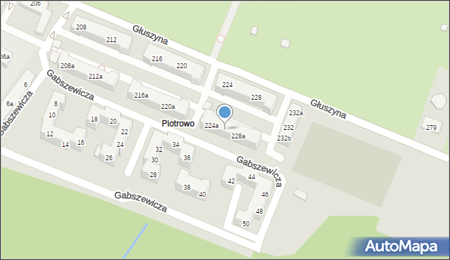 Poznań, Głuszyna, 226a, mapa Poznania