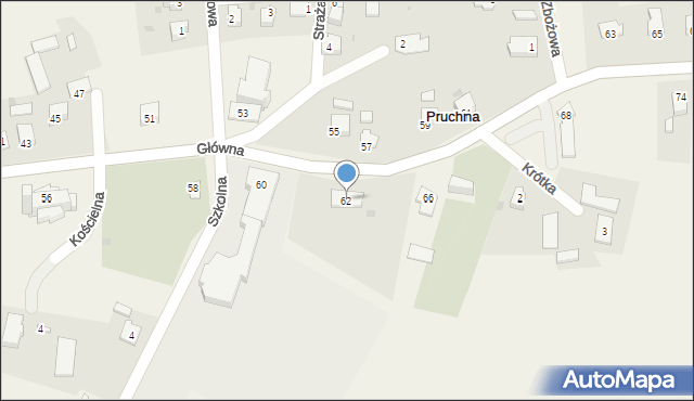 Pruchna, Główna, 62, mapa Pruchna