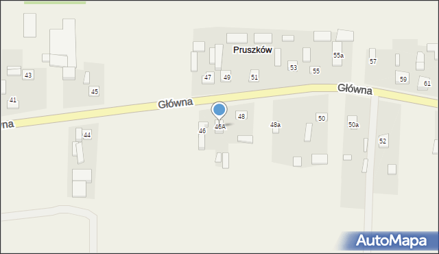 Pruszków, Główna, 46A, mapa Pruszków