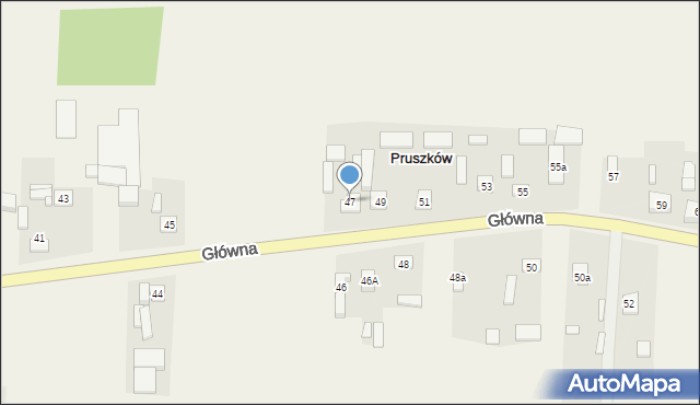 Pruszków, Główna, 47, mapa Pruszków