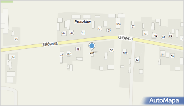 Pruszków, Główna, 48a, mapa Pruszków