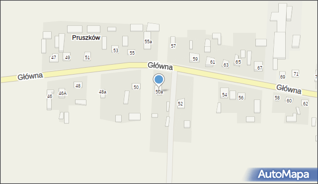 Pruszków, Główna, 50a, mapa Pruszków