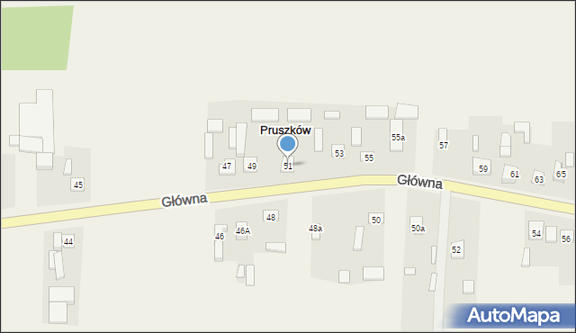 Pruszków, Główna, 51, mapa Pruszków