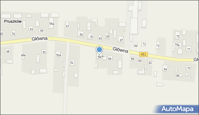 Pruszków, Główna, 54, mapa Pruszków