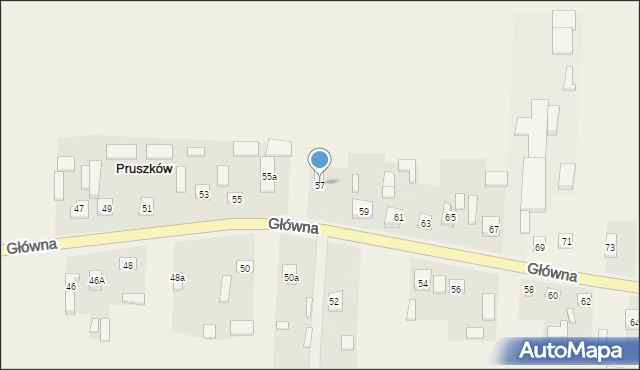 Pruszków, Główna, 57, mapa Pruszków