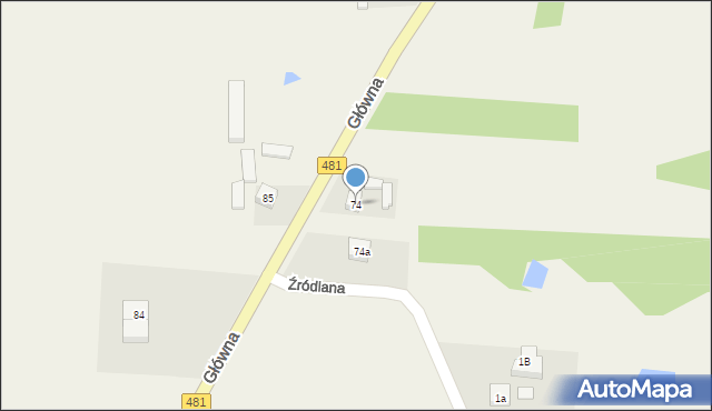 Pruszków, Główna, 74, mapa Pruszków