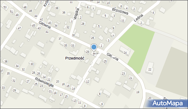 Przedmość, Główna, 27, mapa Przedmość