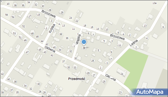 Przedmość, Główna, 28, mapa Przedmość