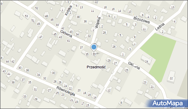 Przedmość, Główna, 33, mapa Przedmość