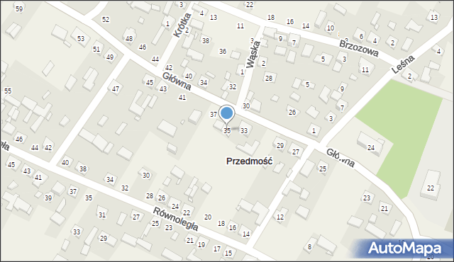 Przedmość, Główna, 35, mapa Przedmość