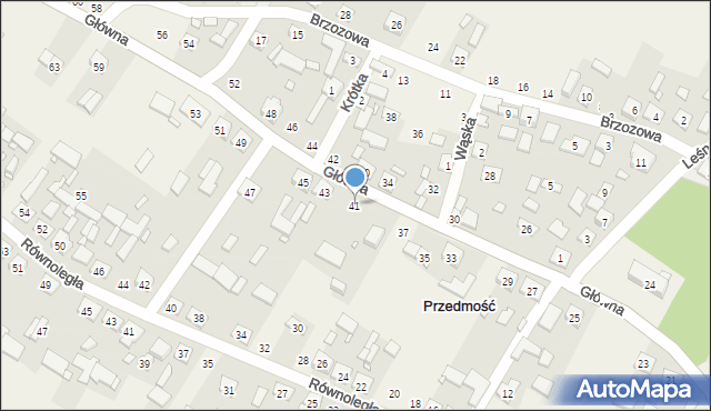 Przedmość, Główna, 41, mapa Przedmość