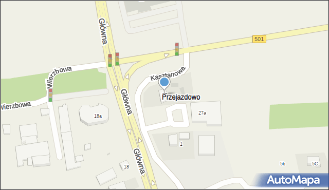 Przejazdowo, Główna, 27, mapa Przejazdowo