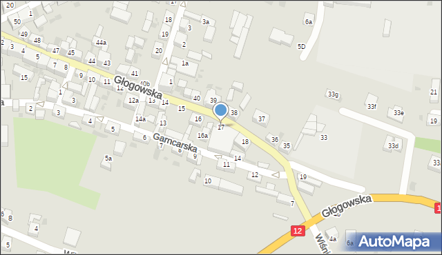 Przemków, Głogowska, 17, mapa Przemków