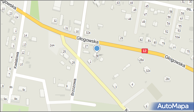Przemków, Głogowska, 28, mapa Przemków