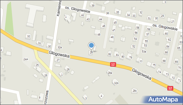 Przemków, Głogowska, 29, mapa Przemków